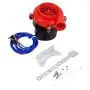 Car Electronic Fake Dump Turbo Valve, Keenso Blow Off Hooter Valve Analog Sound BOV Simulator Kit with Mounting Bracket & Mounting Accessories Red