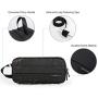 Tech Pouch for Travel, BAGSMART Travel Accessories Organizer Bag Large Capacity with Fastening Cable Ties for Tech Gadgets, PC Adaper, Thick Cables, Power Bank, SD Cards, Black