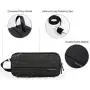 Tech Pouch for Travel, BAGSMART Travel Accessories Organizer Bag Large Capacity with Fastening Cable Ties for Tech Gadgets, PC Adaper, Thick Cables, Power Bank, SD Cards, Black