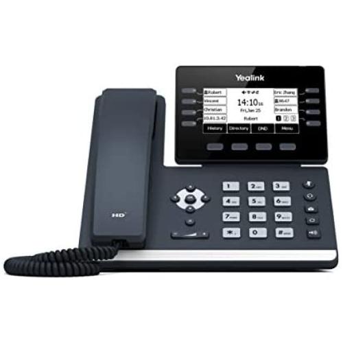 Yealink T53W IP Phone, 12 VoIP Accounts. 3.7-Inch Graphical Display. USB 2.0, 802.11ac Wi-Fi, Dual-Port Gigabit Ethernet, 802.3af PoE, Power Adapter Not Included (SIP-T53W)