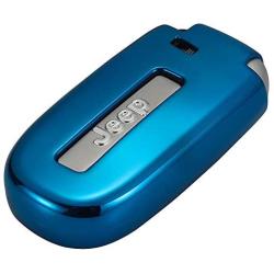 Lcyam Key Fob Cover Glossy Tpu Case Blue Fits for Dodge Ram Pickup Jeep Renegade Grand Cherokee Chrysler Compass Smart Keyless Entry Remote Key 2 3 4 5 Button