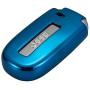 Lcyam Key Fob Cover Glossy Tpu Case Blue Fits for Dodge Ram Pickup Jeep Renegade Grand Cherokee Chrysler Compass Smart Keyless Entry Remote Key 2 3 4 5 Button