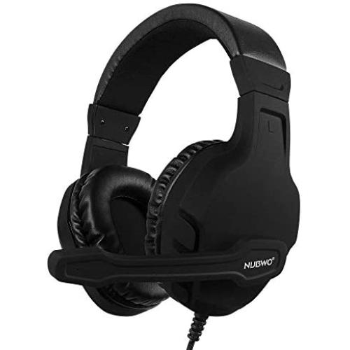 NUBWO U3 3.5mm Gaming Headset for PC, PS4, PS5, Laptop, Xbox One, Mac, iPad, Nintendo Switch Games, Computer Game Gamer Over Ear Flexible Microphone Volume Control with Mic - Black