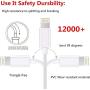 iPhone Charger Cable SHARLLEN 5Pack(3ft/3ft/6ft/6ft/9ft) USB Fast Long iPhone Charging Cords Compatible iPhone 11/XS/Max/XR/X/8/8P/7/7P/6/6S/iPad/iPod/IOS (White)