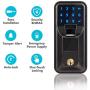 iMagic Electronic Fingerprint Deadbolt, Keypad Entry Door Lock, 5-9/16 in, Zinc Construction, Aged Bronze Finish, LED Touch Screen Keypad Lock w/Alarm, One-Touch Locking w/Keys, 1 Kit (IM010101)