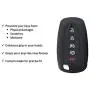 2pcs Black Silicone 5 Buttons Smart Key Fob Cover Keyless Holder Compatible with Ford Mustang 2018 2019 2020 F150 F250 F350 F450 F550 Edge Explorer Expedition (Black Black)