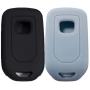KOSMIQ 2Pcs Smart Key Fob Skin Cover Case Jakcet Shell Bag Protector for 2020 2019 2018 2017 2016 2015 Honda Accord Civic CR-V CRV Pilot EX-L Touring Premium Black Purple (Black+LightGray)