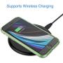 Shamos Transparent Shock Absorption TPU Rubber Gel Case (Green) Compatible with iPhone SE 2020 (2nd Generation) iPhone 7 and iPhone 8