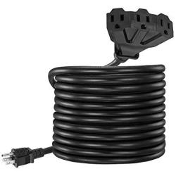 Extension Cord 100 ft, ShineKee 100ft 12 Gauge UL Listed Heavy Duty All-Weather Indoor/Outdoor Use Triple Outlet Extension Cord 12AWG 125Vac 15Amp 1875Watt For Outdoor, Garden, Electric Appliances