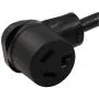AC WORKS 30Amp 3-Prong NEMA 10-30 Dryer Extension Cord with Heavy Duty Thick Anti-Weather Cord (25FT)