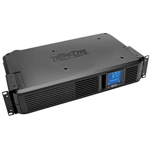 Tripp Lite SMART1500LCD 1500VA Smart UPS Battery Back Up, 900W Rack-Mount/Tower, LCD, AVR, USB, DB9, 3 Year Warranty & Dollar 250,000 Insurance Black