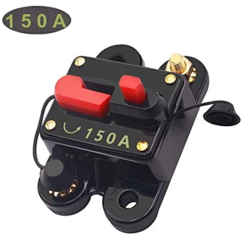 smseace 150A Manual Reset Circuit Breaker Auto Car Marine Boat Motor Audio Inline Fuse Waterproof Protect Electrical Equipment Multiple Current Options Circuit Breaker 5i-958Q-150A