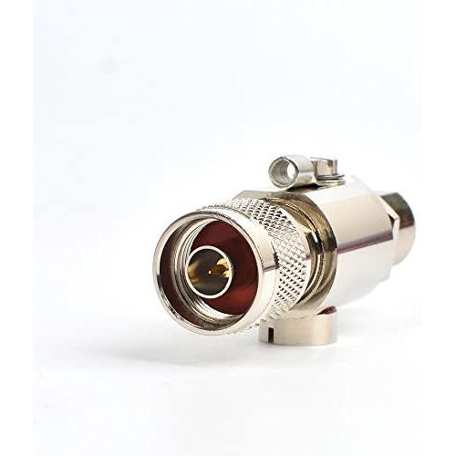 UAYESOK Coaxial Lightning Arrestor N Male to N Female Surge Arrester DC-3GHz 50ohm WiFi Lightning Surge Protector for 2G 3G 4G LTE GPS 900 MHz 2.4 GHz Wi-Fi Antennas