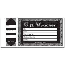 Cherry Celtic Gift Certificate Cards/Voucher/Gift Coupon Book with Stub 50pages Cardstock 3.9 x 8.3 Inches