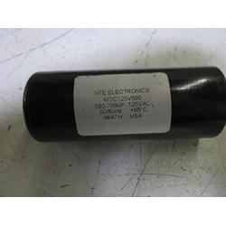 NTE Electronics MSC125V590 Series MSC Motor Start AC Electrolytic Capacitor, Two 0.250'' Quick Connect Terminals, 590-708 µF Capacitance, 110/125V
