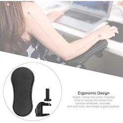 PRETTY SEE Computer Arm Rest Support for Desk and Chair, Sturdy Mouse Arm Rest, Desk Extender for Computer, for Home& Office