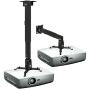 Mount-It! Wall or Ceiling Projector Mount with Universal LCD/DLP Mounting for Epson, Optoma, Benq, ViewSonic Projectors, 44lb Load Capacity, Black