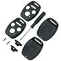 Olivine Auto 4 Buttons Key Fob Casing for Honda Accord Civic Ex Pilot Keyless Entry Remote Key Shell (Only Key Shell Without Blade)(4Button-2PCS)