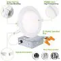 12 Pack 6 Inch LED Recessed Lighting with Junction Box, CRI90, 14W=100W, 1100lm, 3000K Warm White, Dimmable Ultra-Thin LED Downlight, Canless LED Recessed Ceiling Light