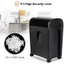 Zoomyo 10-Sheet Cross-Cut Paper, CD and Credit Card Home Office Shredder, P-4 High Security Shredders with 3.6 Gallons Wastebasket, Separated CD Container, Black