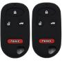 Ezzy Auto A Pair Black Silicone Rubber Key Fob Case Key Covers Key Jacket Skin Protector fit for Honda Accord CR-V Civic Acura TL RL CL