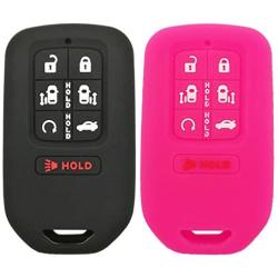 2Pcs Coolbestda Smart Key Fob Cover Skin Remote Case Keyless Entry Jacket Shell for 2020 2019 2018 Honda Odyssey elite ex