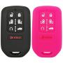 2Pcs Coolbestda Smart Key Fob Cover Skin Remote Case Keyless Entry Jacket Shell for 2020 2019 2018 Honda Odyssey elite ex