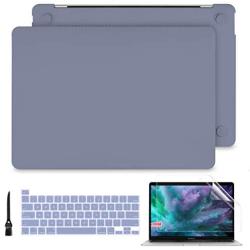 Batianda for MacBook Pro 13 Case 2020 Release M1 A2338/A2289/A2251 Rubberized Hard Shell Case Cover+Keyboard Cover + Screen Protector for Newest MacBook Pro 13 Inch Touch Bar, Lavender Gray