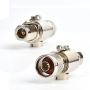 UAYESOK Coaxial Lightning Arrestor N Male to N Female Surge Arrester DC-3GHz 50ohm WiFi Lightning Surge Protector for 2G 3G 4G LTE GPS 900 MHz 2.4 GHz Wi-Fi Antennas