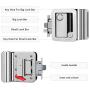Kohree RV Trailer Camper Entry Door Lock Handle, Polar Chrome RV Door Lock Replacement with Deadbolt and 4 Keys, Upgrade Zinc Alloy Security Kit for Camper, Travel, Horse Trailer, Cargo Hauler