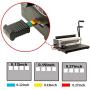 Rayson TD-1500B34 Binding Machine, Square Size Holes, 3:1 Pitch Wire-O Binder Punch 15 Sheets/Bind 130 Sheets with Sturdy Metal Construction