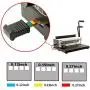 Rayson TD-1500B34 Binding Machine, Square Size Holes, 3:1 Pitch Wire-O Binder Punch 15 Sheets/Bind 130 Sheets with Sturdy Metal Construction