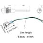 mxuteuk 2 Pcs Red 110V-220V 6mm 1/4'' LED Metal Indicator Light Raised Head Waterproof Signal Lamp with Wire for Car Truck Boat M6-110T-R