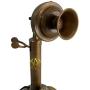 Vintage Candlestick Phone Brass Rotary Dial Telephone Wired Landline Antique Home Décor