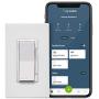 Leviton DW6HD-1BZ Decora Smart Wi-Fi 600W Universal LED/Incandescent Dimmer, Works with Amazon Alexa, No Hub Required, 1-Pack, White