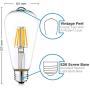 Dimmable LED Edison Light Bulbs: 6 Watt, 4000K Cool White Lightbulbs - 60W Equivalent - E26 Base - Vintage Light Bulb Set - 6 Pack