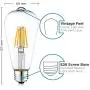 Dimmable LED Edison Light Bulbs: 6 Watt, 4000K Cool White Lightbulbs - 60W Equivalent - E26 Base - Vintage Light Bulb Set - 6 Pack