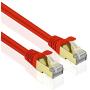 TNP Cat6 Ethernet Patch Cable (20 Inch) - Professional Gold Plated Snagless RJ45 Connector Computer Networking LAN Wire Cord Plug Premium Shielded Twisted Pair (Red)