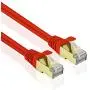 TNP Cat6 Ethernet Patch Cable (20 Inch) - Professional Gold Plated Snagless RJ45 Connector Computer Networking LAN Wire Cord Plug Premium Shielded Twisted Pair (Red)