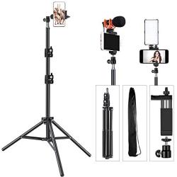 Pixel 48inch Cell Phone Tripod for iPhone Cell for Video Recording Vlogging Streaming, Smart Phone Tripods Stand Compatible with Camera（This Product Does not Have a Microphone and LED Lights）