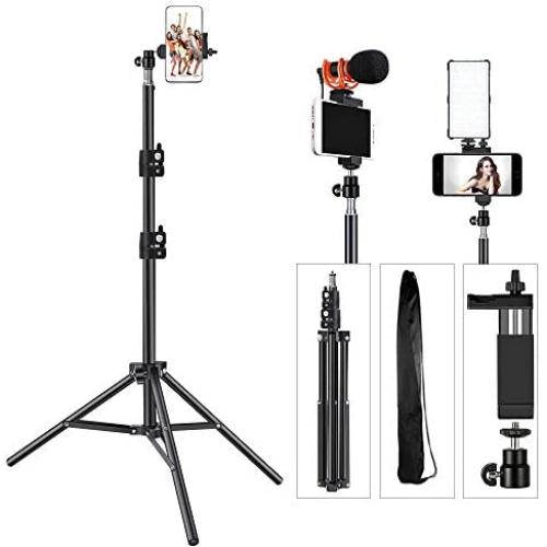 Pixel 48inch Cell Phone Tripod for iPhone Cell for Video Recording Vlogging Streaming, Smart Phone Tripods Stand Compatible with Camera（This Product Does not Have a Microphone and LED Lights）