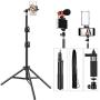 Pixel 48inch Cell Phone Tripod for iPhone Cell for Video Recording Vlogging Streaming, Smart Phone Tripods Stand Compatible with Camera（This Product Does not Have a Microphone and LED Lights）