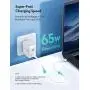 USB C Charger RAVPower 65W Fast Wall Charger, PD3.0 & GaN Tech 2-Port Power Adapter Type C Compact Foldable Travel Charger for iPhone 12 Mini Pro Max, MacBook Pro, Galaxy, Switch and More USB C Charger RAVPower 65W Fast Wall Charger, PD3.0 & GaN Tech 2-Port Power Adapter Type C Compact Foldable Travel Charger for iPhone 12 Mini Pro Max, MacBook Pro, Galaxy, Switch and More