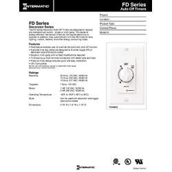 Intermatic FD60MAC 60-Minute Spring-Loaded Wall Timer for Lights and Fans, Almond