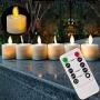 burning sister Battery Operated Led Remote Tea Lights Small Fake Votive Candles with Moving Flame Outdoor Flickering Flameless Electric Candle Light with Timer for Christmas-6 Pack