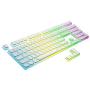 HK Gaming 108 Double Shot PBT Pudding Keycaps Keyset for Mechanical Gaming Keyboard MX Switches (White)