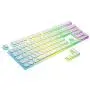 HK Gaming 108 Double Shot PBT Pudding Keycaps Keyset for Mechanical Gaming Keyboard MX Switches (White)