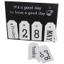Garneck Card Perpetual Calendar Desktop Hanging Date Cards Decoration Ornament Wall Desktop Calendar for Office Cafe Home Decoration