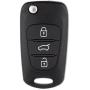 SCITOO Pack of 1 Keyless Entry Remote Control Key Fob Clicker Transmitter SHELL CASE & Pad fit for Kia Soul Sportage Rio Rondo 3 Buttons Black