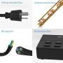 USB Charger, HITRENDS 8 Ports Charging Station 50W/10A Multi Port USB Charger Hub for Multiple Devices (5ft Cord, Black)